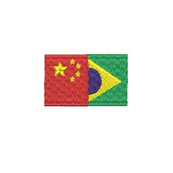 Matriz De Bordado Bandeira Brasil E China