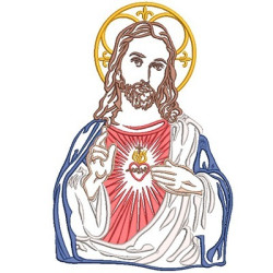 Matriz De Bordado Sagrado Coração De Jesus 25 Cm