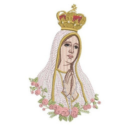 Diseño Para Bordado Nuestra Señora De Fátima 14 Cm