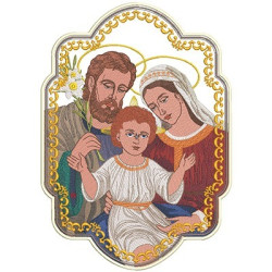 Matriz De Bordado Sagrada Família Para Estandarte