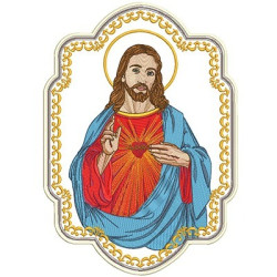 Embroidery Design Sacred Heart Of Jesus For Standards