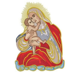 Matriz De Bordado Nossa Senhora E Jesus Bebê