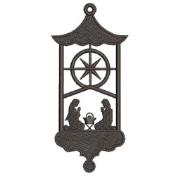 Embroidery Design Lantern Holy Family