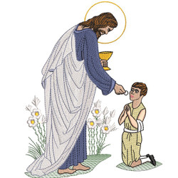 Embroidery Design Jesus Christ And The Communion