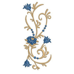 Embroidery Design Branch Floral 19 Cm