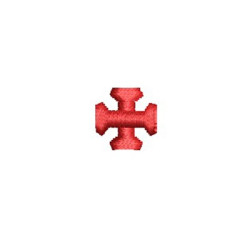 Diseño Para Bordado Cruz De Malta 1 Cm