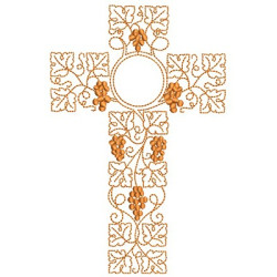 Diseño Para Bordado Cruz Decorada 143