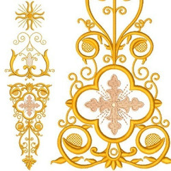 Embroidery Design Set For Stole Cross 39