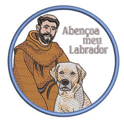 Embroidery Design St Francis Bless My Labrador Pt