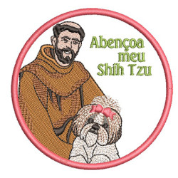 Embroidery Design St Francis Bless My Shih Tzu Pt