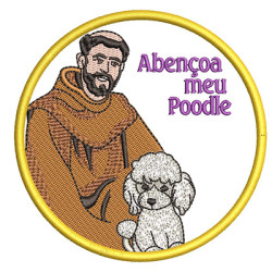 Embroidery Design St Francis Bless My Poodle Pt