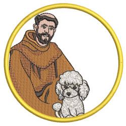 Embroidery Design St Francis Bless My Poodle 2
