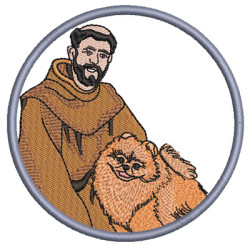 Embroidery Design St Francis Bless My Spitz 2