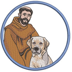 Embroidery Design St Francis Bless My Labrador 2