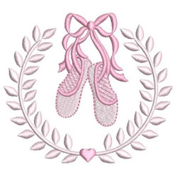 Embroidery Design Frame Of Ballet Shoes