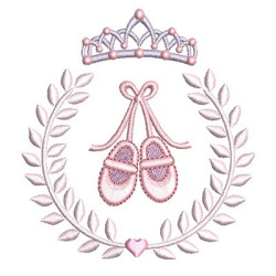 Embroidery Design Frame Of Ballet Shoes 2
