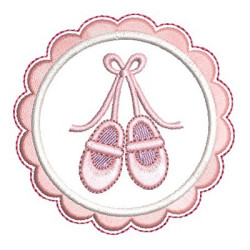 Embroidery Design Frame Of Ballet Shoes 3