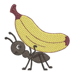 Embroidery Design Banana Ant Loader