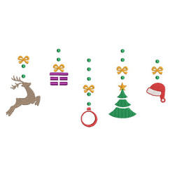 Embroidery Design Set Of Christmas Ornaments