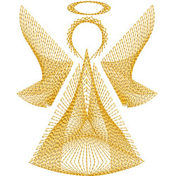Diseño Para Bordado ángel String Art