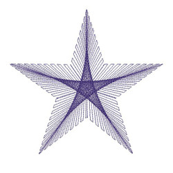 Diseño Para Bordado Estrella String Art 20 Cm