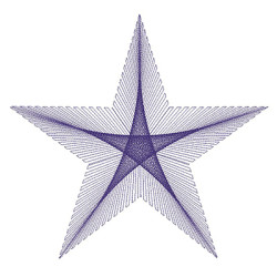 Diseño Para Bordado Estrella String Artd 29 Cm