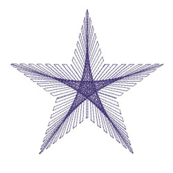 Diseño Para Bordado Estrella String Art 15 Cm