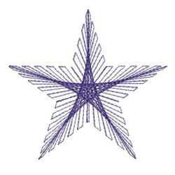 Diseño Para Bordado Estrella String Art 9 Cm