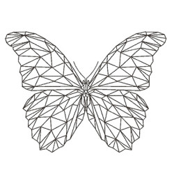Diseño Para Bordado Mariposa Polyart 2