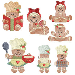 Embroidery Design Package Ginger Bread Ripled