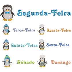 Matriz De Bordado Pacote Semaninha Pinguim 1