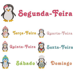 Matriz De Bordado Pacote Semaninha Pinguim 2