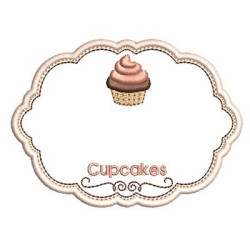 Embroidery Design Custom Frame For Cupcakes 2