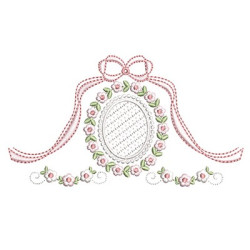 Embroidery Design Delicate Frame With Tie 6