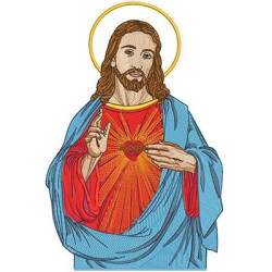 Embroidery Design Sacred Heart Of Jesus 43 Cm