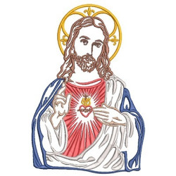 Embroidery Design Sacred Heart Of Jesus 20 Cm