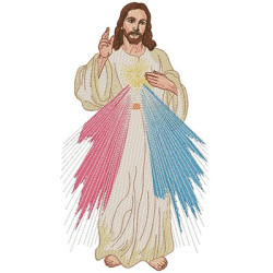 Embroidery Design Jesus Mercy 35 Cm