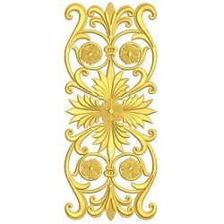 Embroidery Design Golden Arabesco 25 Cm