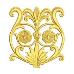 Embroidery Design Golden Arabesco 12 Cm