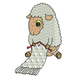 Matriz De Bordado Ovelha Tricotando