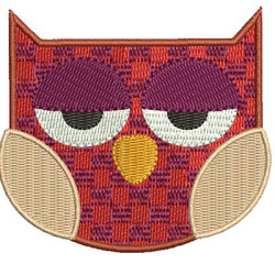 Embroidery Design Owl 7cm 3