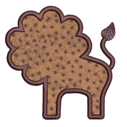 Embroidery Design Lion  Applied