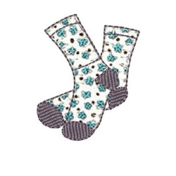 Embroidery Design Socks Applied