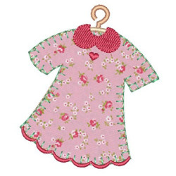 Embroidery Design Dress Applied