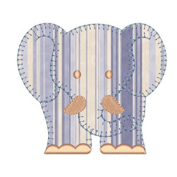 Embroidery Design Applied Elephant