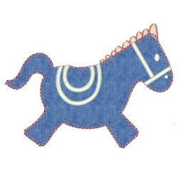 Embroidery Design Horse Balance Applied