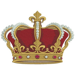 Embroidery Design Crown Full 19 Cm