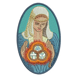 Embroidery Design Our Lady Of The Trinity 12 Cm