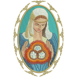 Embroidery Design Our Lady Of The Trinity 16 Cm