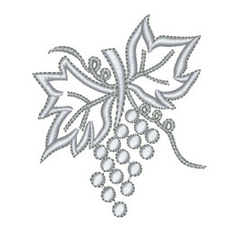 Embroidery Design Bunch Of Grapes 8 Cm